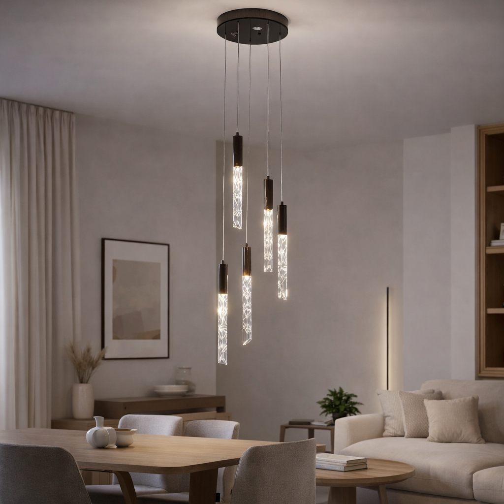 Люстра Modern Crystal Drop LED 1 режим нейтральный свет 36W (20129/6BK) Люстра Modern Crystal Drop LED 1 режим нейтральный свет 36W (20129/6BK)