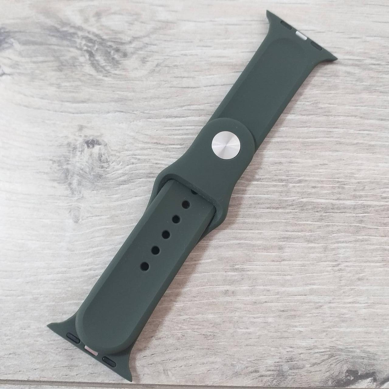 Ремешок для часов Apple Watch силиконовый 42/44/45/49 мм L Серый (KG-11285) - фото 4 Ремешок для часов Apple Watch силиконовый 42/44/45/49 мм L Серый (KG-11285) - фото 4