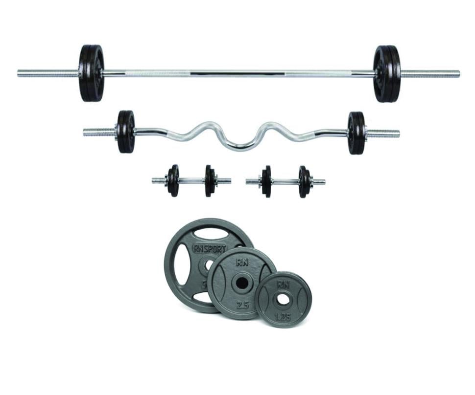 Штанги и гантели наборные металлические RN-Sport 50 кг 4 грифы и диски (2764274445)