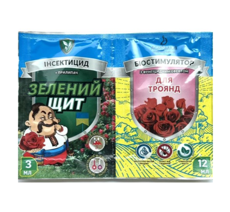 Инсектицид Агромакси Зеленый щит для роз с биостимулятором 12 мл + 3 мл (X-2517) Инсектицид Агромакси Зеленый щит для роз с биостимулятором 12 мл + 3 мл (X-2517)