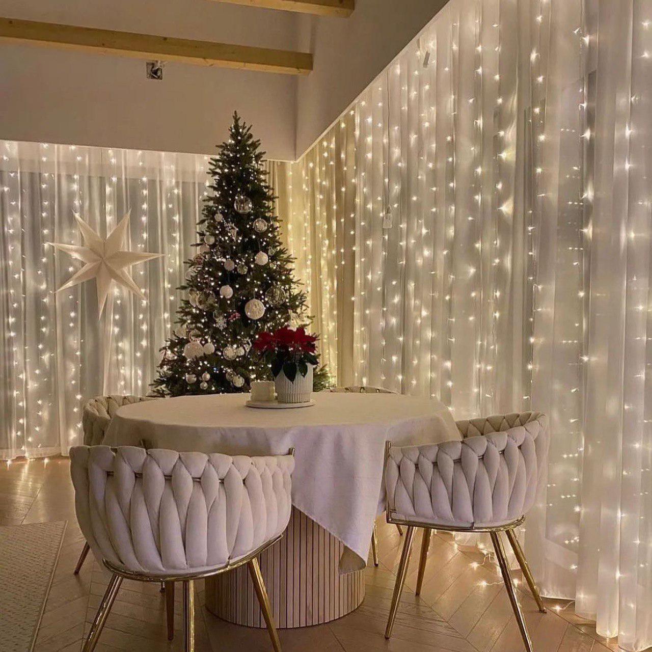 Гірлянда штора Водоспад 320 LED 3x2 м Білий теплий (3200)