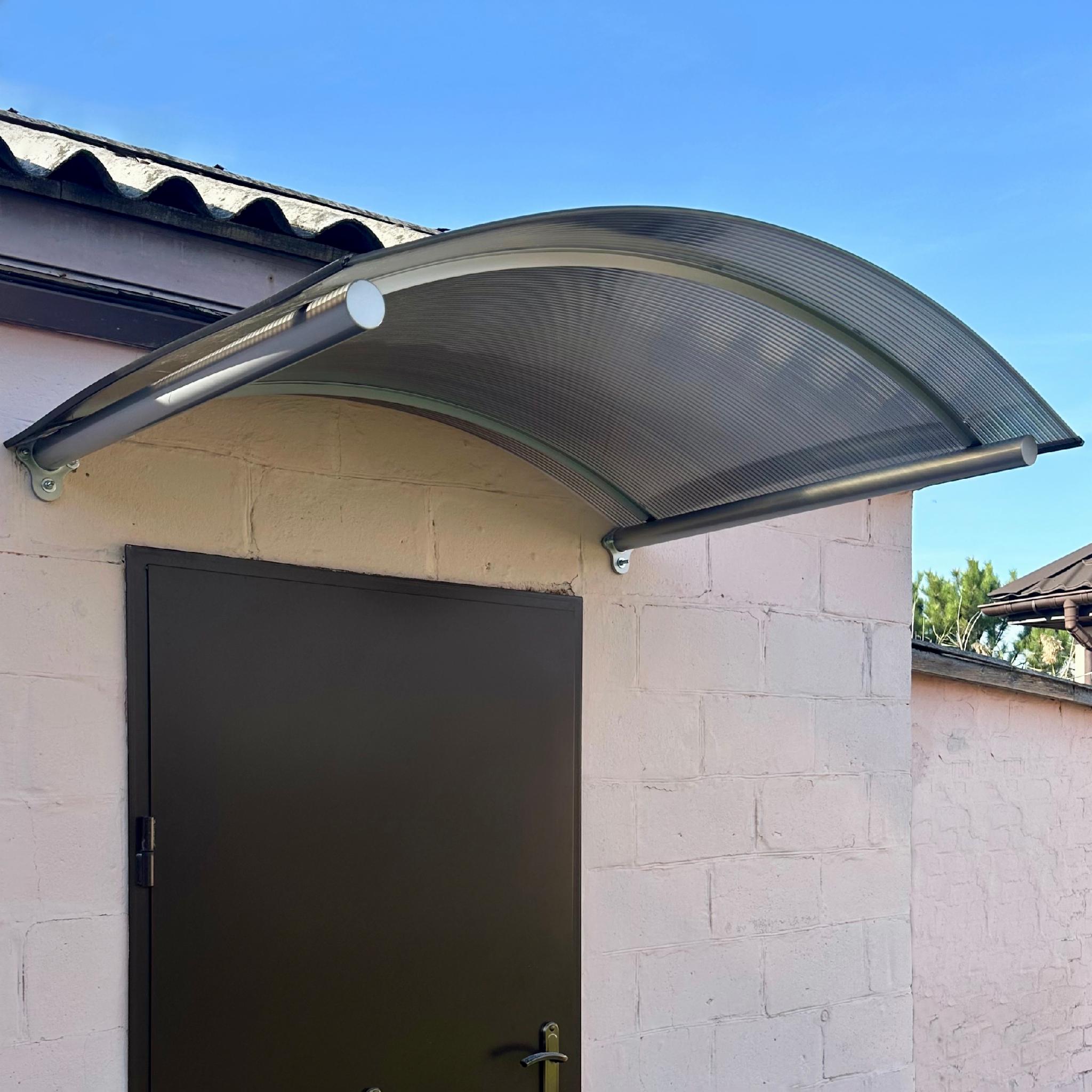 Навес поликарбонат 8 мм 142х100 см Серебряный (29926206)