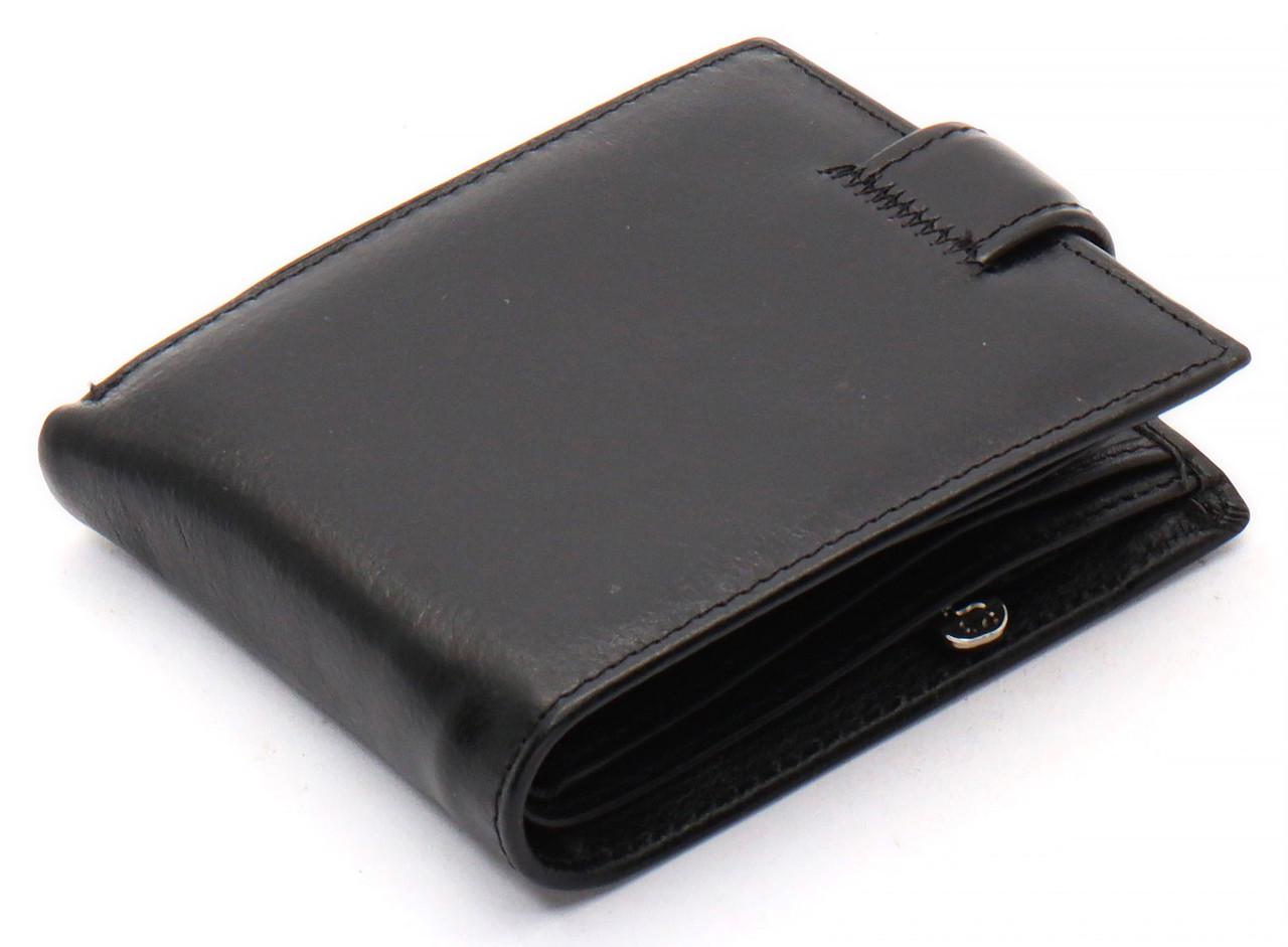 Портмоне мужское Marco Coverna кожаное с зажимом для денег Черный (MC-2006H-1) - фото 4