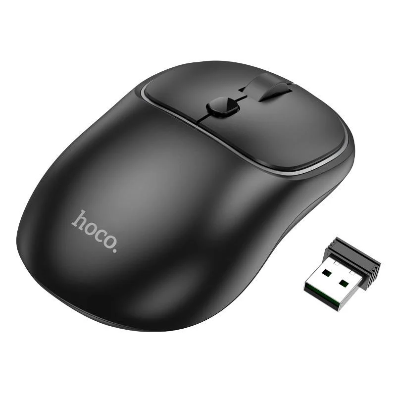 Маніпулятор миша Hoco GM25 Royal dual-mode business wireless mouse Dark Night Black (6942007608527)