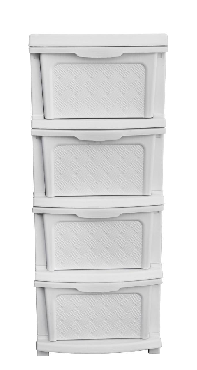Комод пластиковый R-Plastic 04004 Компакт плюс на 4 ящика 86x40x34 см Белый (5156-БЛ) - фото 3 Комод пластиковый R-Plastic 04004 Компакт плюс на 4 ящика 86x40x34 см Белый (5156-БЛ) - фото 3