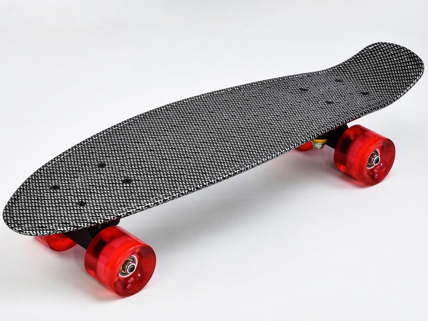 Скейт Пенні борд Best Board Carbon PU колеса що світяться (67934)