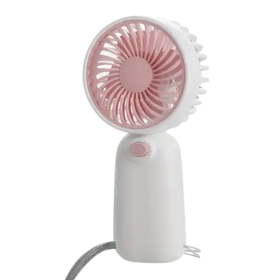 Вентилятор ручний від 2 ААА Рожевий (WF-965)