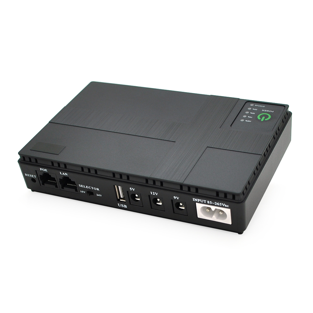 Источник бесперебойного питания UPS-18W DC1018P для роутеров/коммутаторов/PON/POE-430 5//9/12V 1A 10400 Mah Black (YUT_V9683) - фото 2
