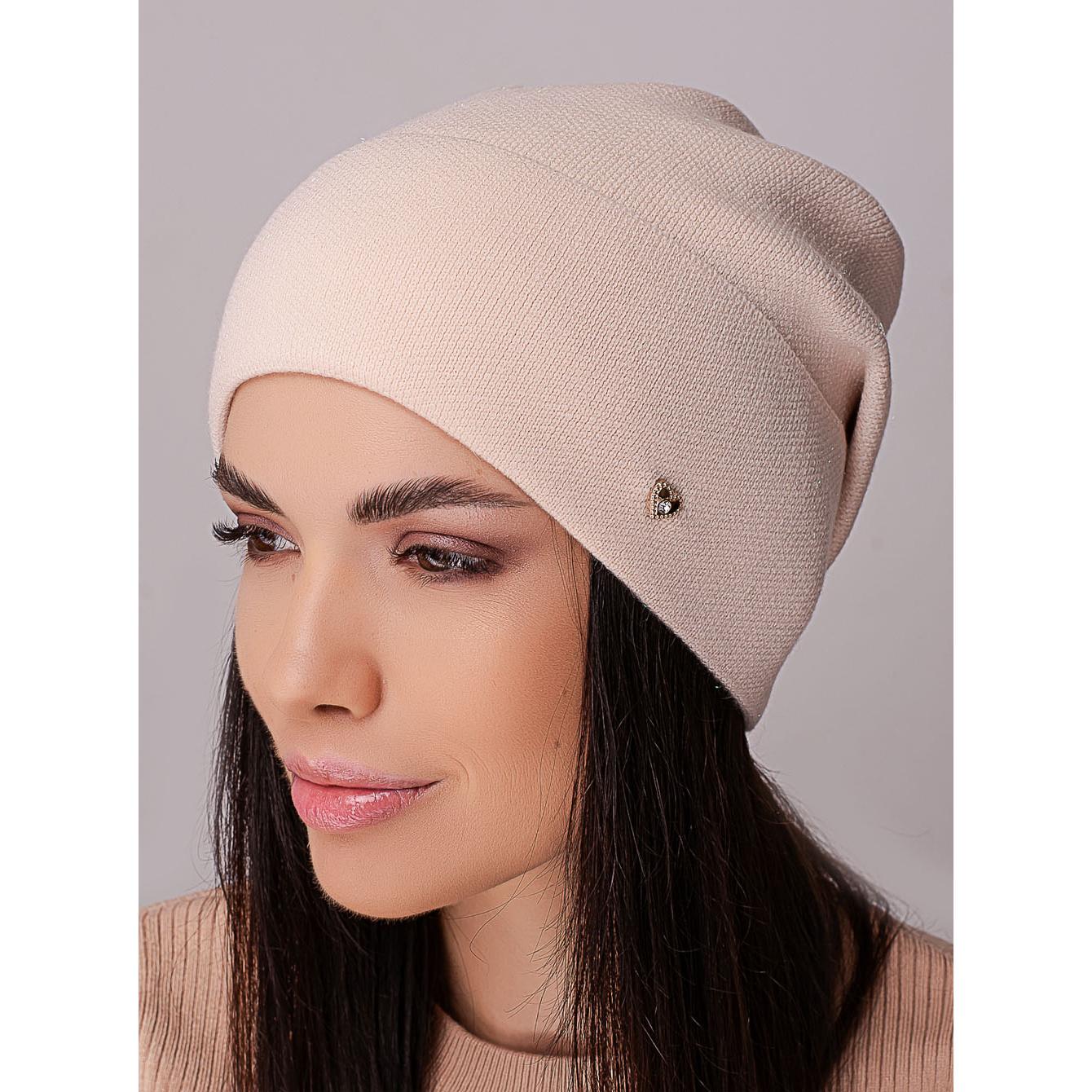 Шапка жіноча Leks ІНДІГО без підкладки вовняна з відворотом гладкого в'язання one size Перлина (215444) - фото 1 Шапка жіноча Leks ІНДІГО без підкладки вовняна з відворотом гладкого в'язання one size Перлина (215444) - фото 1