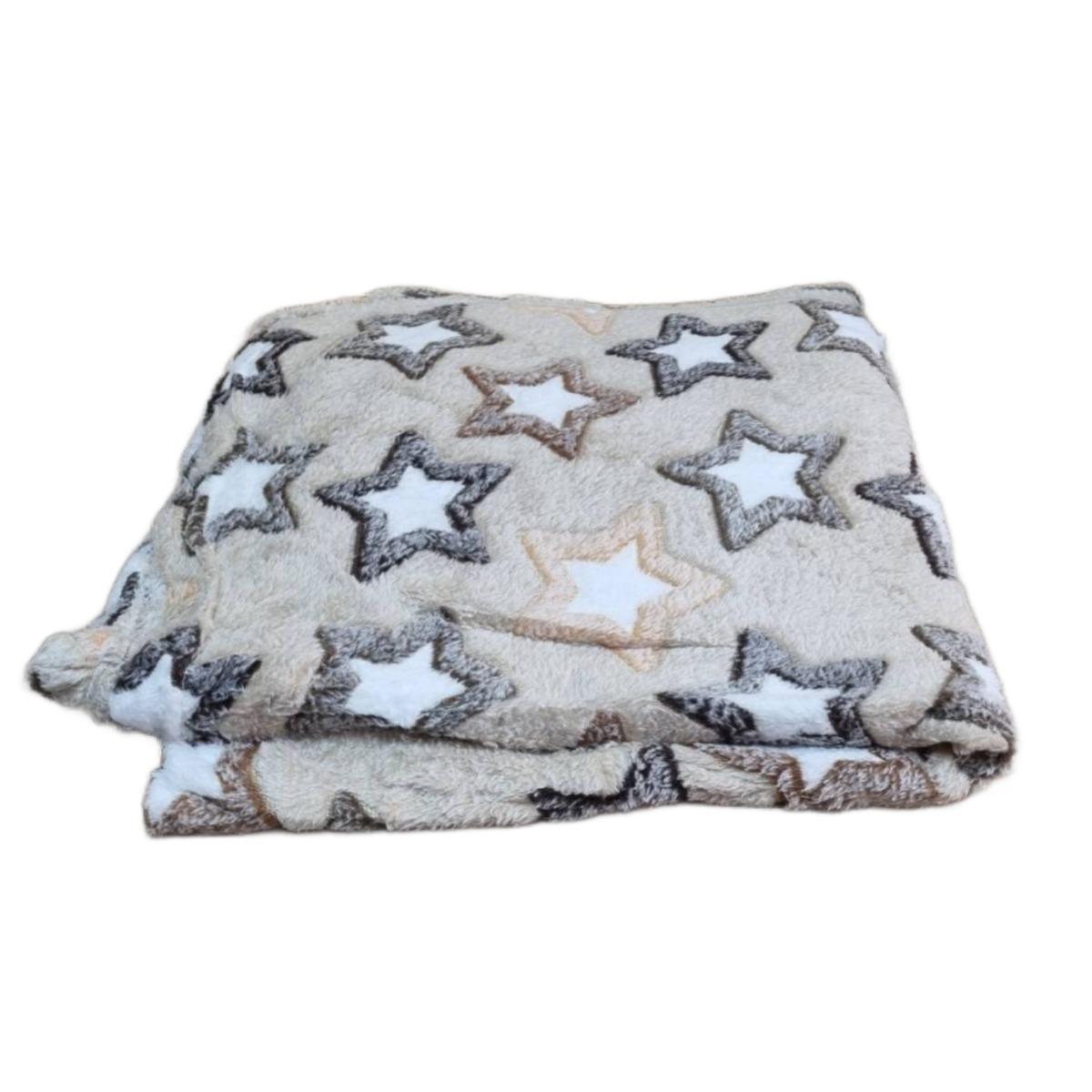 Плед полуторный Koloco Стрижка Звезды 150x210 см Бежевый (00000038817) Плед полуторный Koloco Стрижка Звезды 150x210 см Бежевый (00000038817)