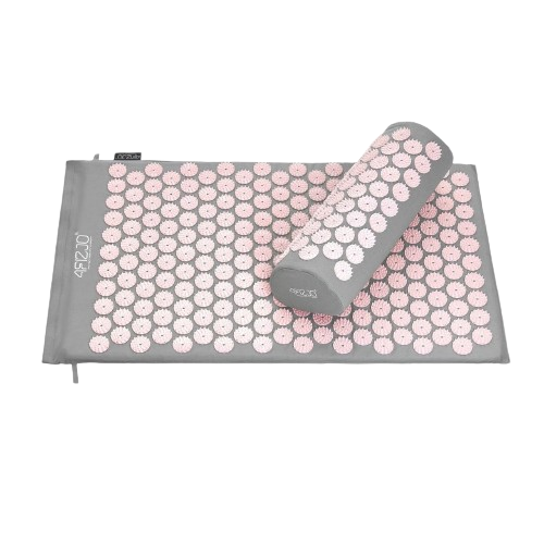 Коврик акупунктурный с валиком 4fizjo Classic Mat Аппликатор Кузнецова Grey/Pink (P-5907739313287)