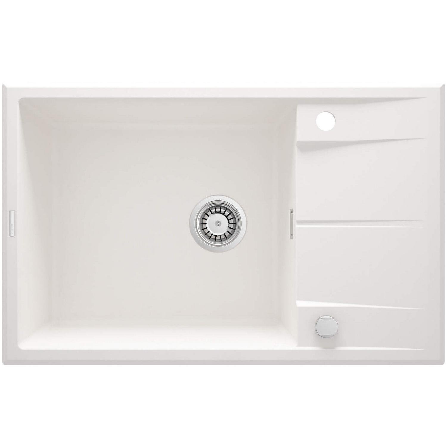 Мойка кухонная Deante ZQE_A11B гранитная прямоугольная 780x500 мм Белый (25964645)