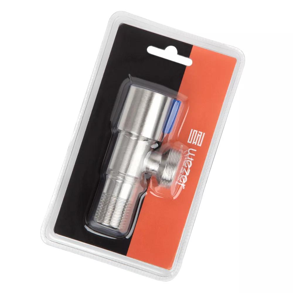 Кран кульовий побутовий Wezer SOL22B-18-BLUE 1/2"x3/4" зв-зв кутовий (237285) - фото 2 Кран кульовий побутовий Wezer SOL22B-18-BLUE 1/2"x3/4" зв-зв кутовий (237285) - фото 2