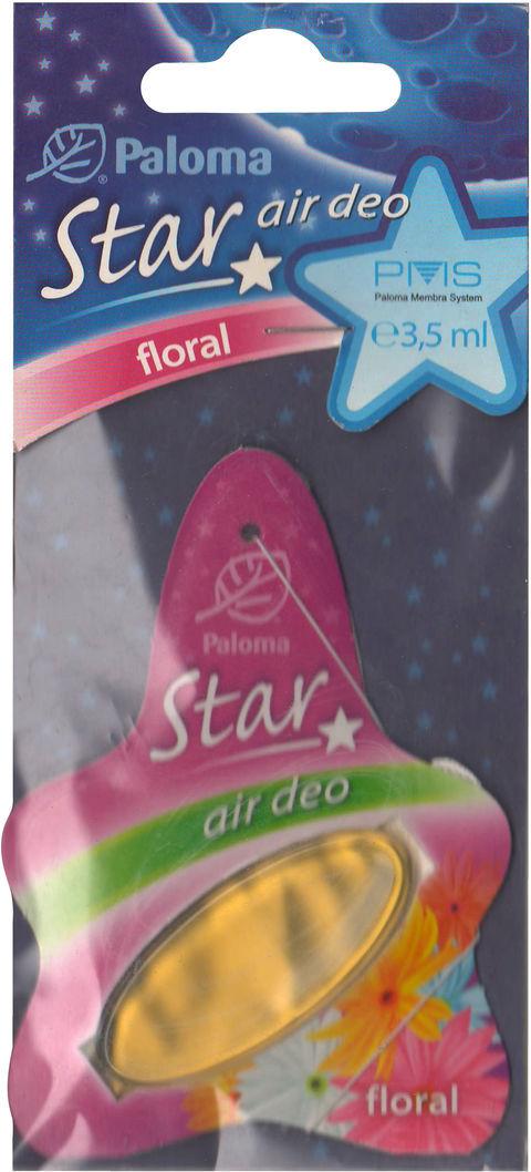 Ароматизатор для авто Paloma Star Floral на зеркало жидкий (0399580)