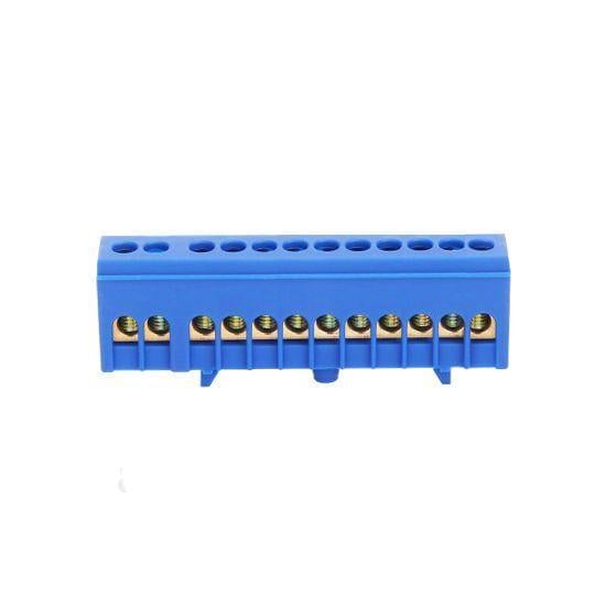 Шина нульова CHINT HC-009/12 у корпусному ізоляторі на DIN-рейку 12 отворів мідь 6х9 мм (10080)