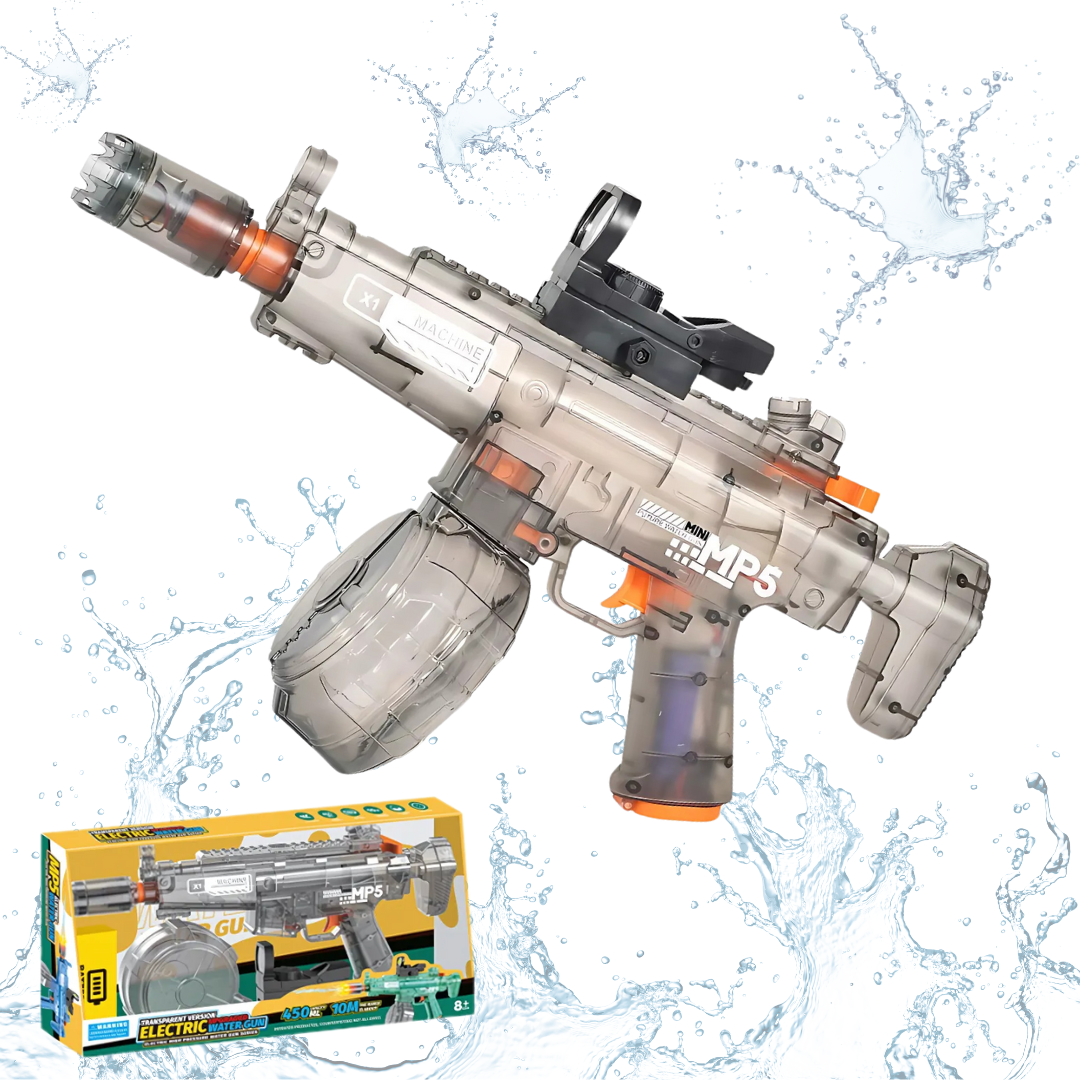 Пістолет водний електричний для дітей MP5 на акумуляторі з підсвічуванням Сірий Пістолет водний електричний для дітей MP5 на акумуляторі з підсвічуванням Сірий