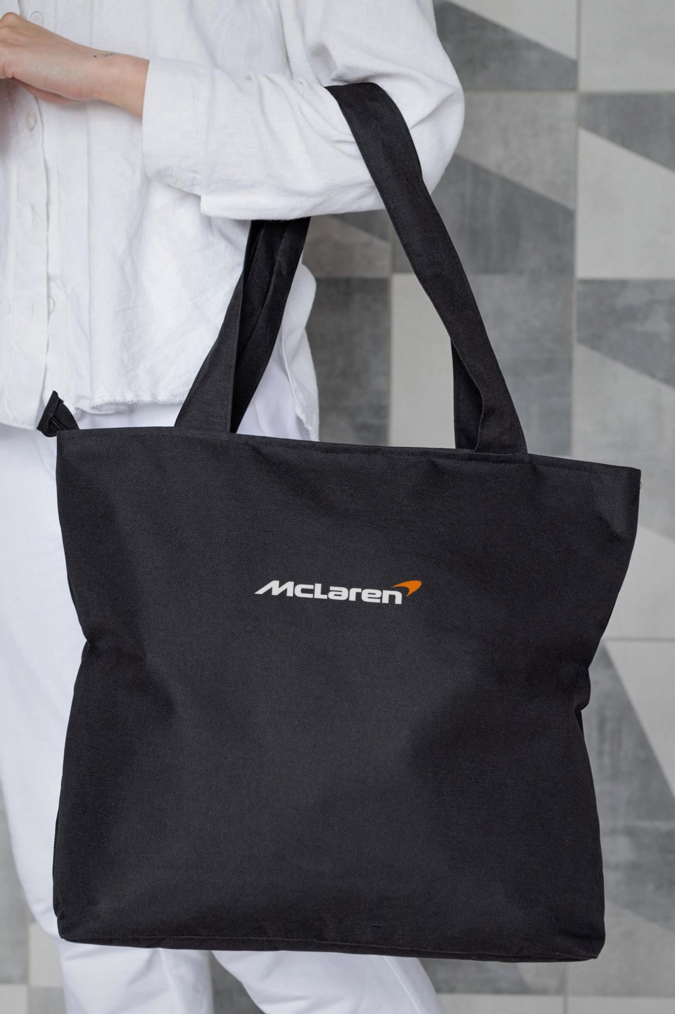 Шопер жіночий тканинний еко з принтом McLaren Black (8055456)