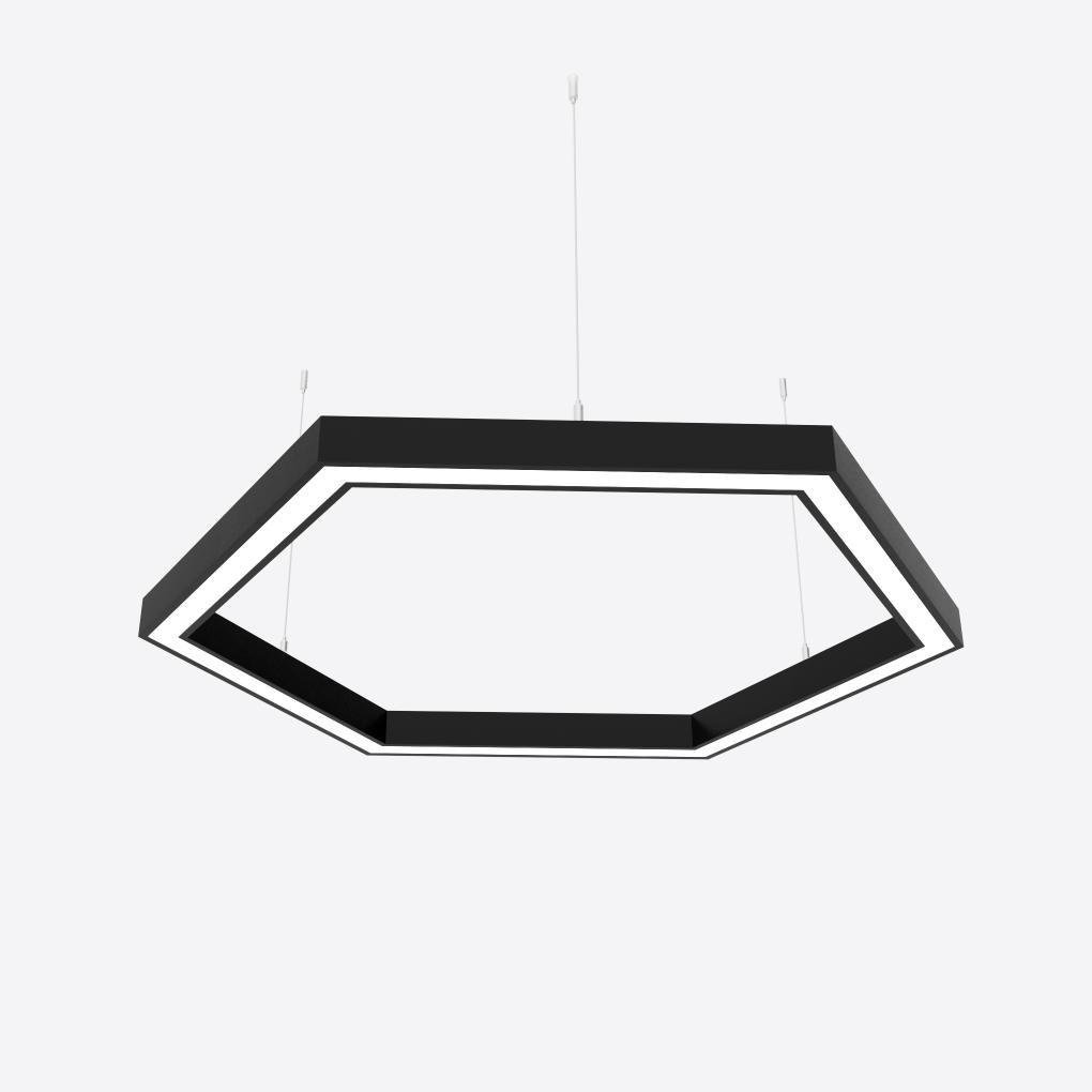 Светильник светодиодный X-LED 120 Вт шестиугольник 860x745x43 мм Черный (LSNH-120b) - фото 2 Светильник светодиодный X-LED 120 Вт шестиугольник 860x745x43 мм Черный (LSNH-120b) - фото 2