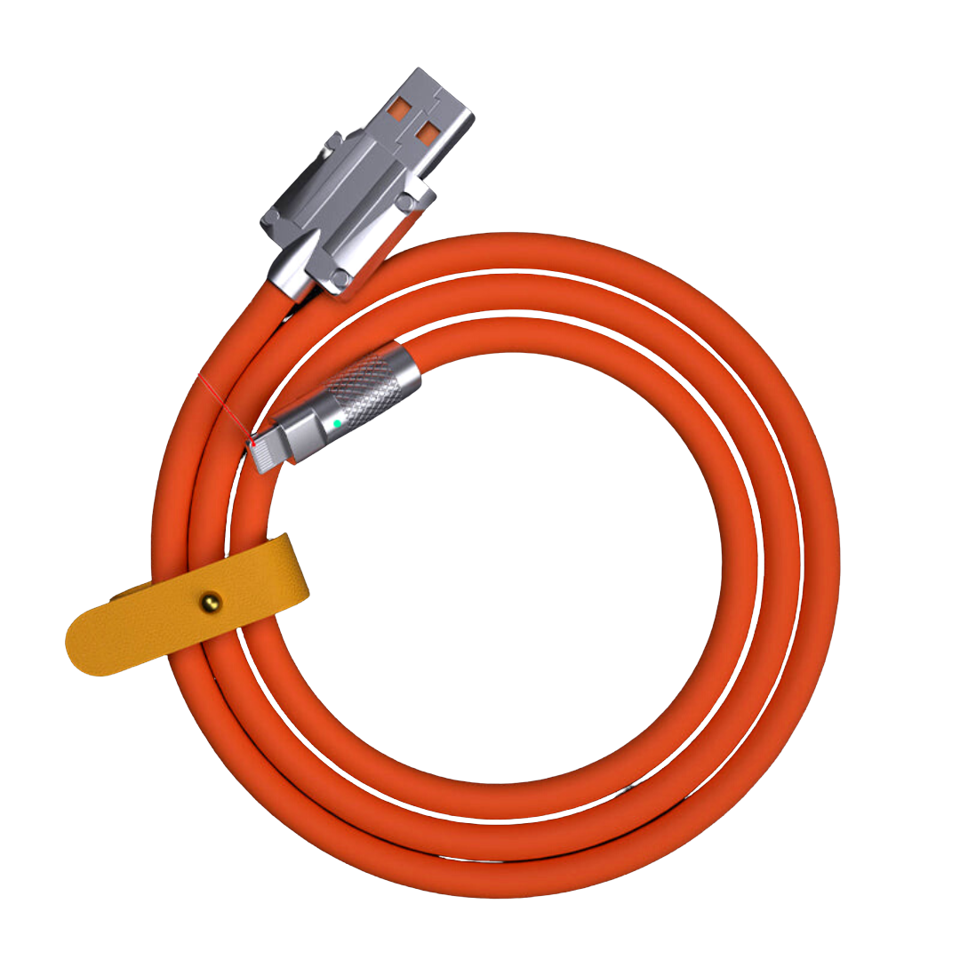 Кабель Lightning - USB 1 м Помаранчевий (68-0003)