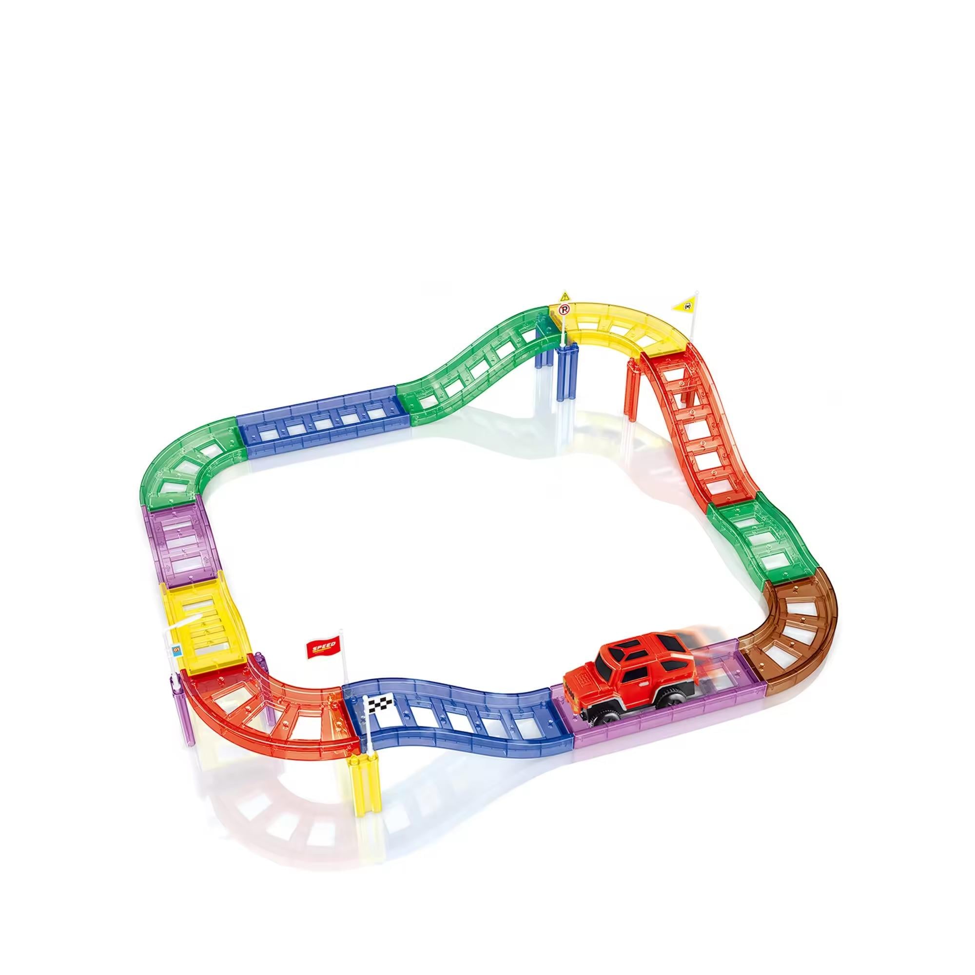 Трек магнитный для мальчика CJ-2261078 27 деталей Разноцветный
