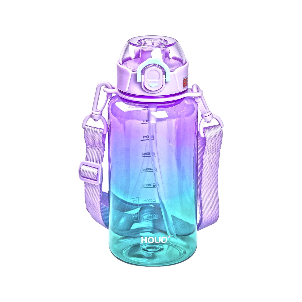 Пляшка для води з мундштуком 1 л Бузковий (5499) - фото 1 Пляшка для води з мундштуком 1 л Бузковий (5499) - фото 1