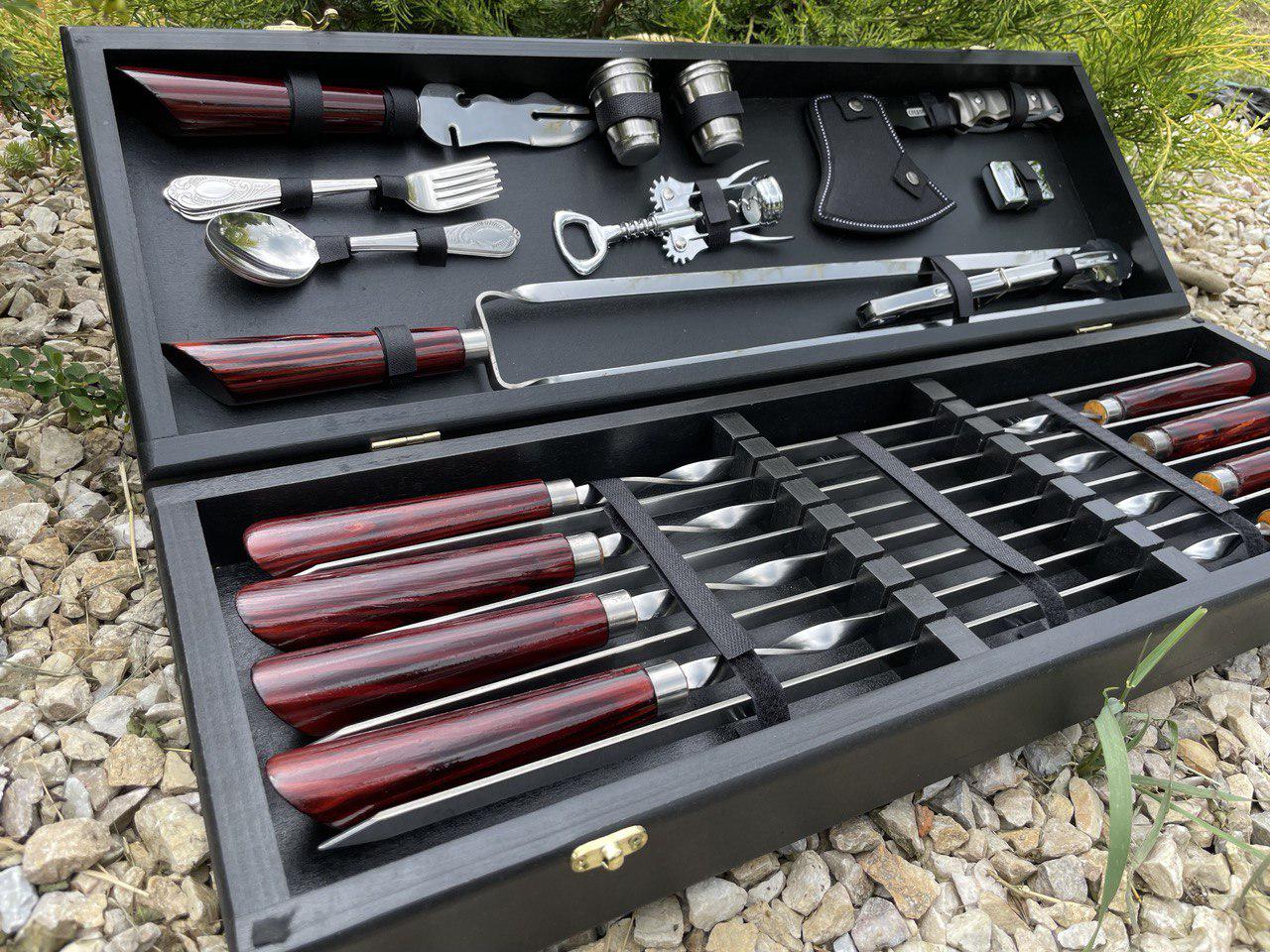 Набір шампурів Гриль cherry в кейсі (11219581) - фото 4 Набір шампурів Гриль cherry в кейсі (11219581) - фото 4