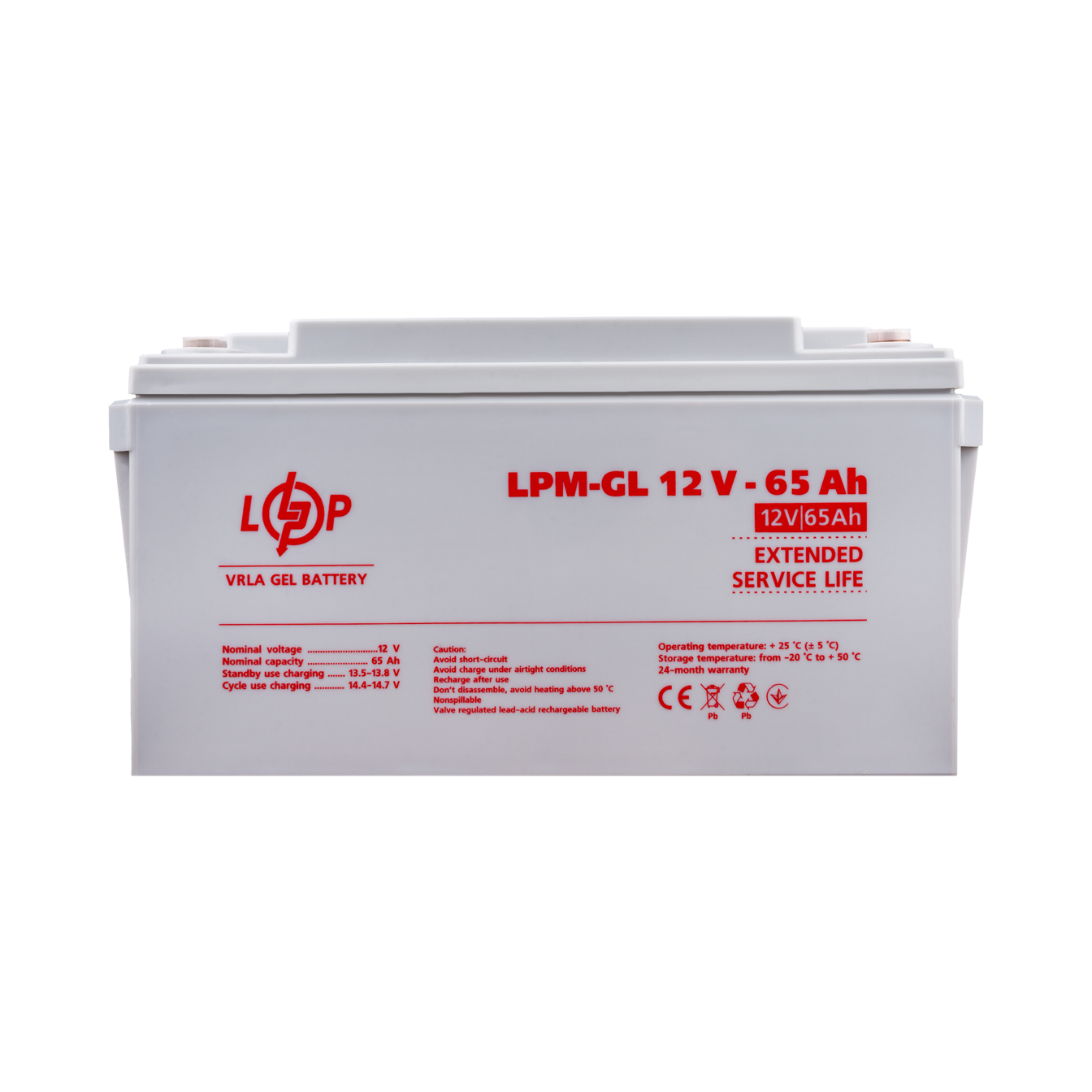 Аккумулятор гелевый LPM-GL 12V 65 Ah - фото 1