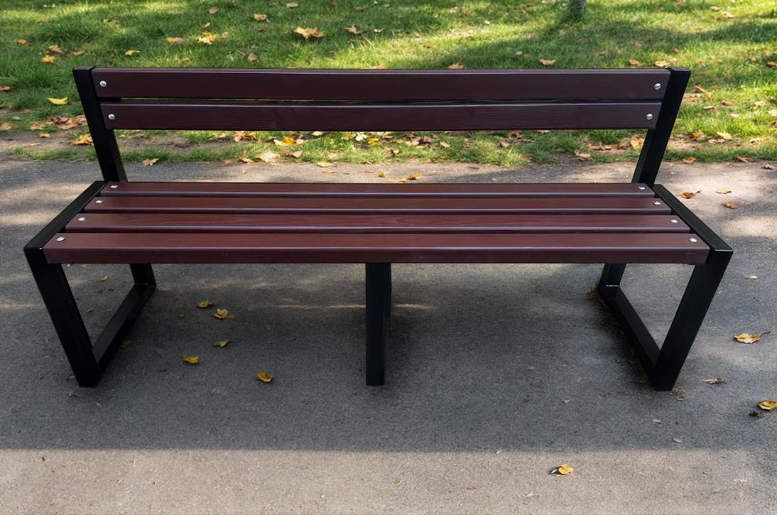 Скамейка садовая ТОБІ ШО Лофт Бенч со спинкой без подлокотников 2,2 м Каштан (25589127) - фото 2 Скамейка садовая ТОБІ ШО Лофт Бенч со спинкой без подлокотников 2,2 м Каштан (25589127) - фото 2