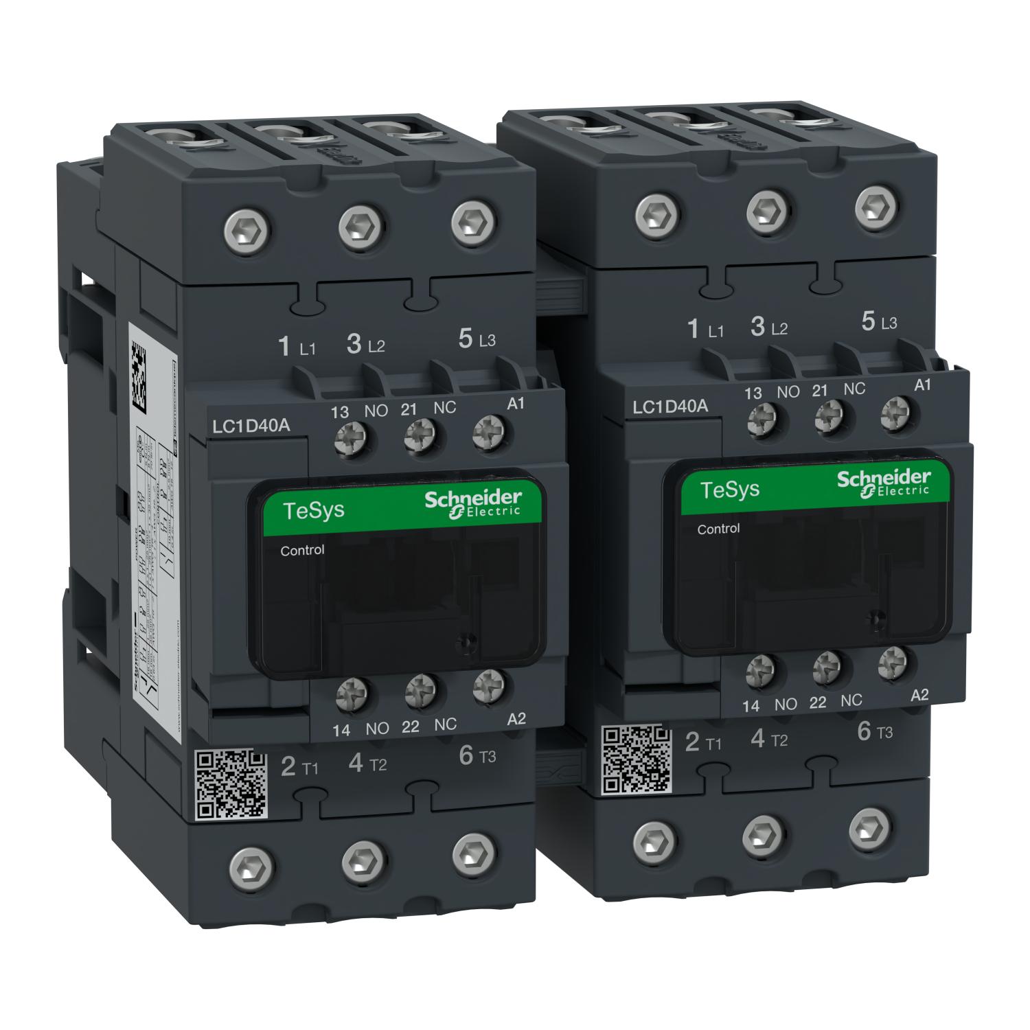 Контактор-пускатель Schneider Electric TeSys Deca реверсивный 40А 230В 1NO+1NC (LC2D40AP7)