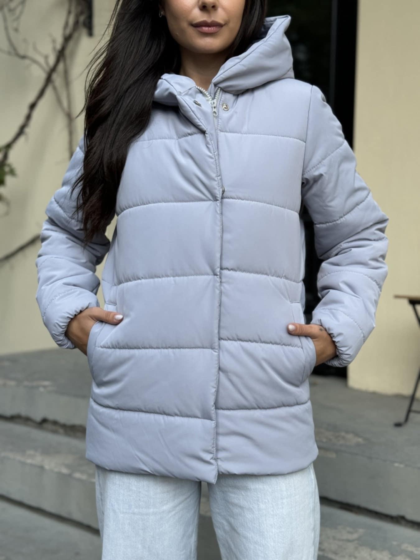 Куртка жіноча тепла з капюшоном GO-IN 270g р. 46 Сірий - фото 5 Куртка жіноча тепла з капюшоном GO-IN 270g р. 46 Сірий - фото 5