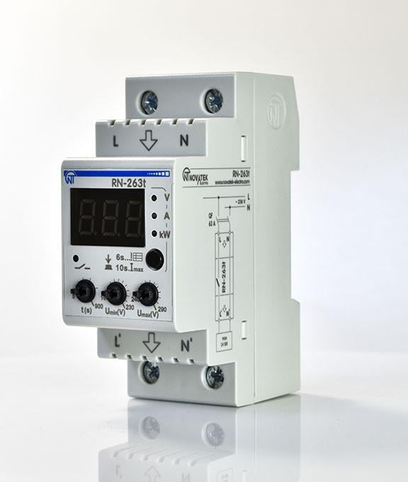 Реле напряжения Новатек Электро РН-263Т 63А мультифункциональное - фото 2 Реле напряжения Новатек Электро РН-263Т 63А мультифункциональное - фото 2