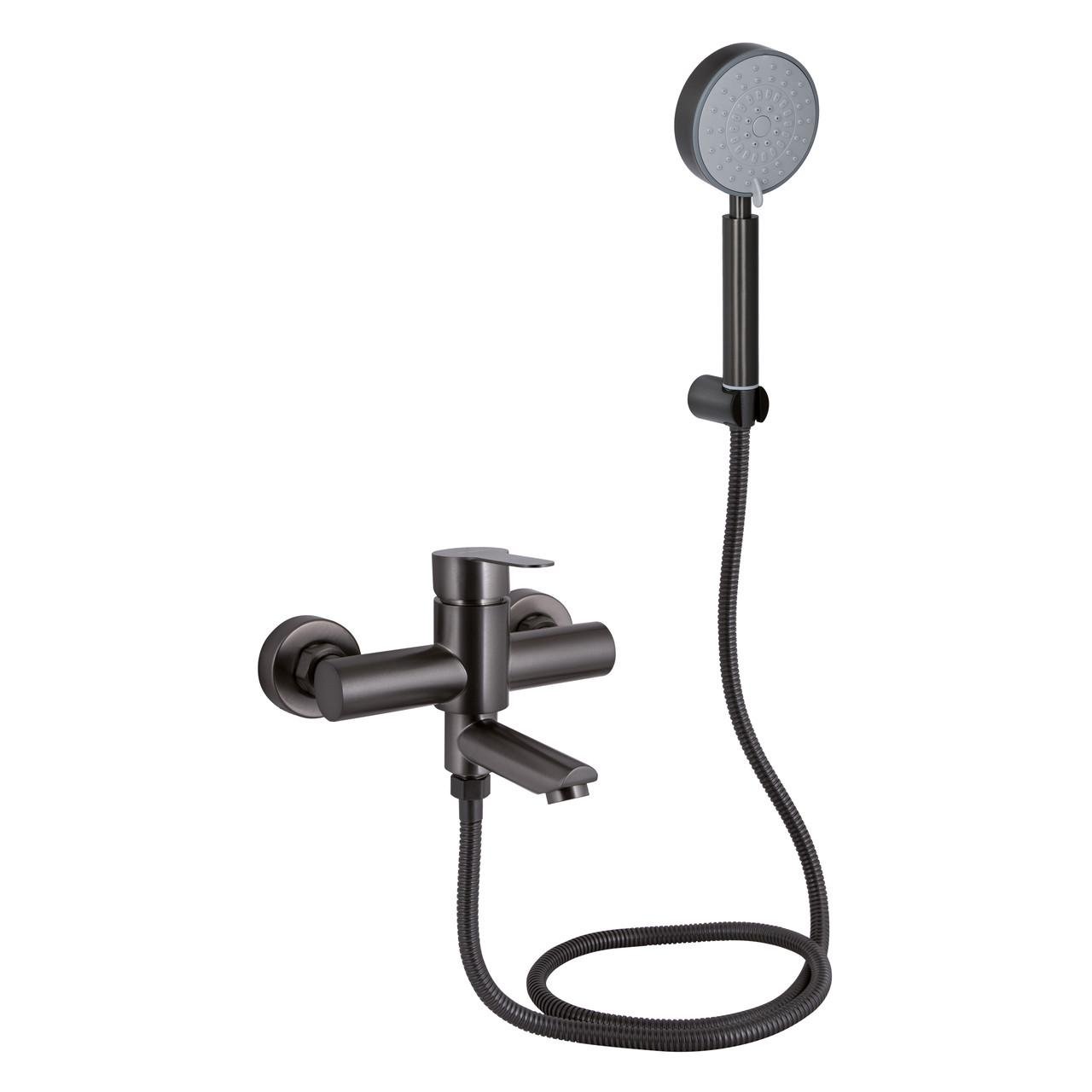 Змішувач для ванни Brinex Pure 006 з поворотним виливом Graphite (BRIPUR006GRP)