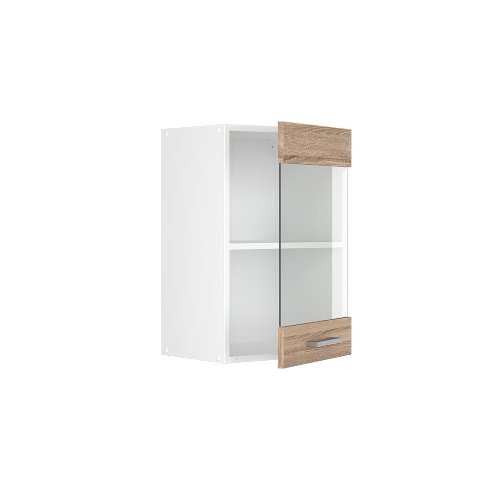 Шкафчик стеклянный кухонный 40х31 Vicco Сонома