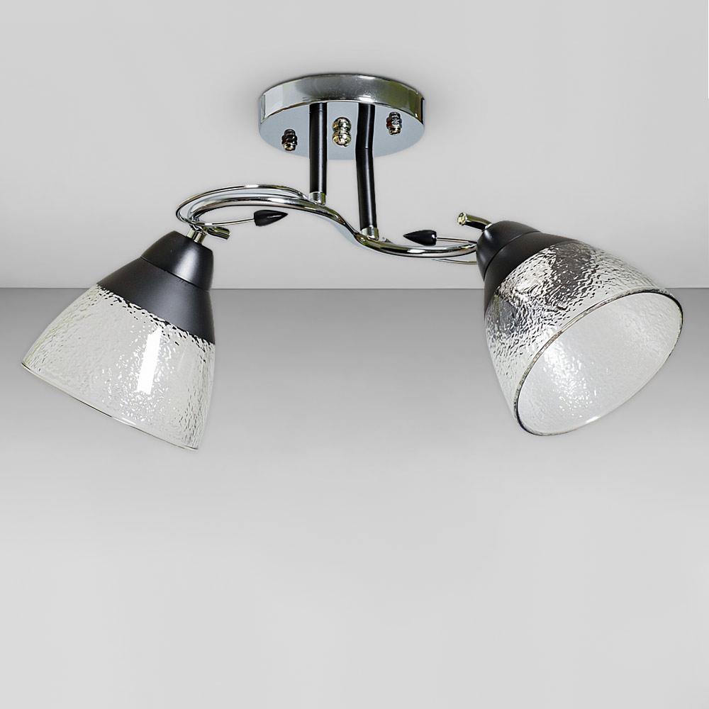 Люстра потолочная Light House SC-18736/2 CR+BK 450х240х260 мм Хром/Черный/Прозрачный/Черный