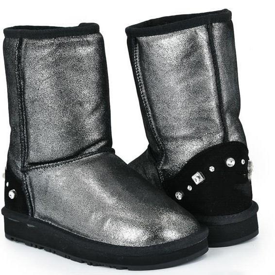 Угги кожаные Violeta 36-78-b р. 39 Черный (90684)