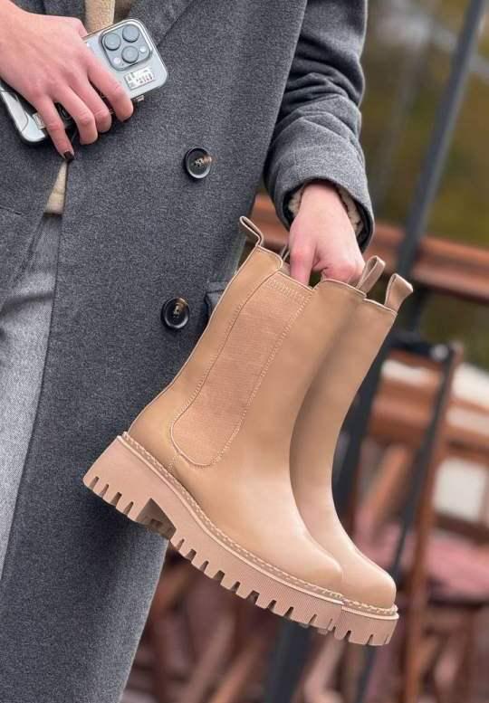 Ботинки женские Meideli зимние р. 37 Бежевый (32409501)