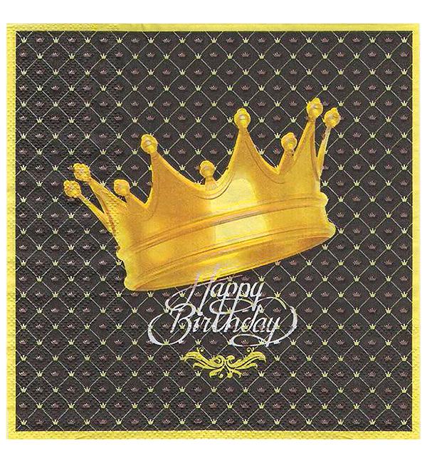 Салфетки праздничные Crown 15 шт. 33х33 см (51208)