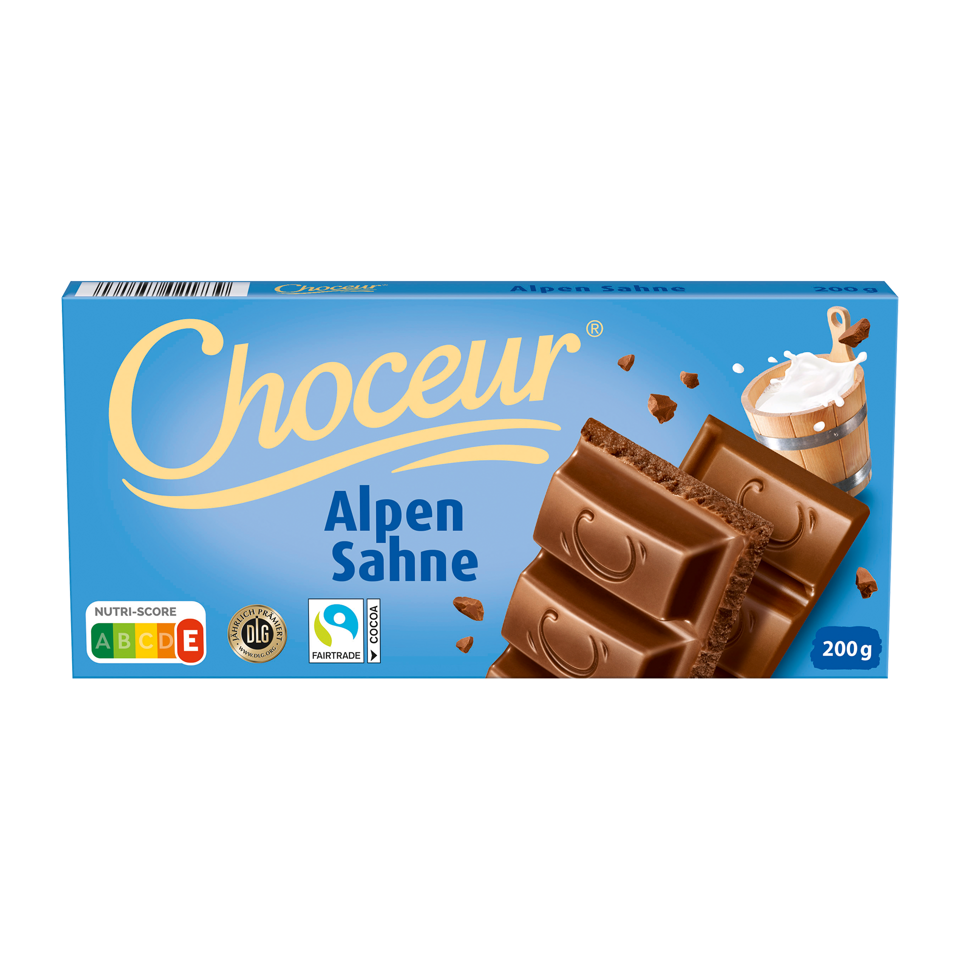 Шоколад молочний Choceur Alpen Sahne 200 г. Альпійське молоко (22449407)