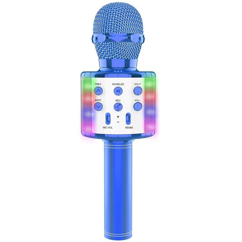 Микрофон-колонка для караоке WS858L Blue (00000074210_4)