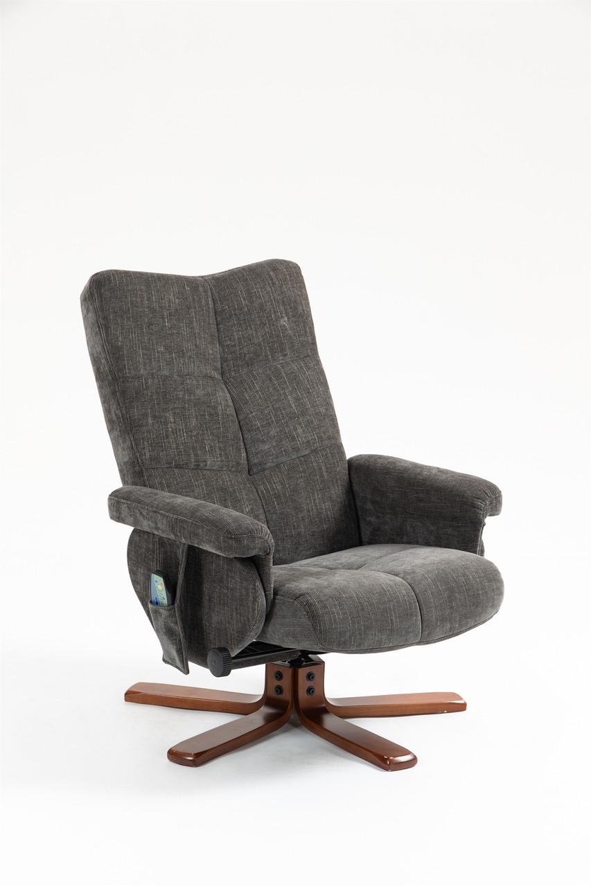 Кресло для отдыха AVKO Style ARMH 030 с массажем и подогревом Dark Grey (2768432791)