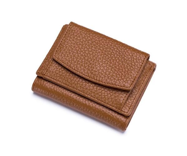 Кошелек женский маленький из высококачественной PU кожи Коричневый