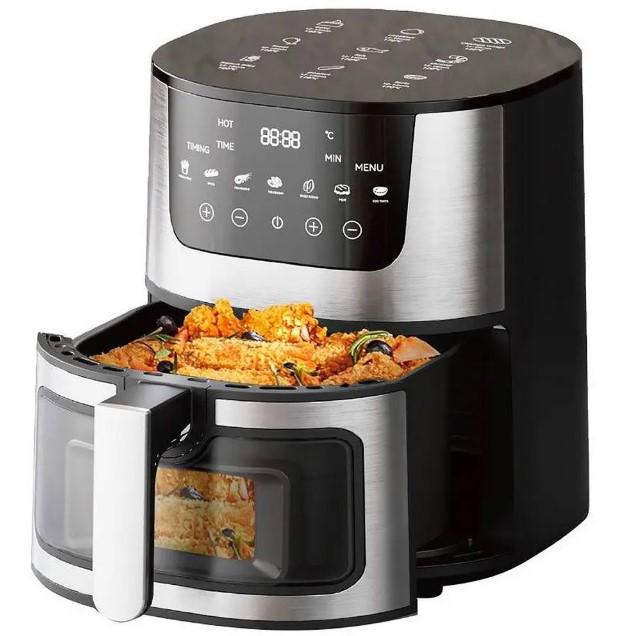 Аерофритниця Rainberg RB-2268 4200 Вт сенсорна з регулюванням температури 8 л Чорний (2104618535) - фото 2 Аерофритниця Rainberg RB-2268 4200 Вт сенсорна з регулюванням температури 8 л Чорний (2104618535) - фото 2