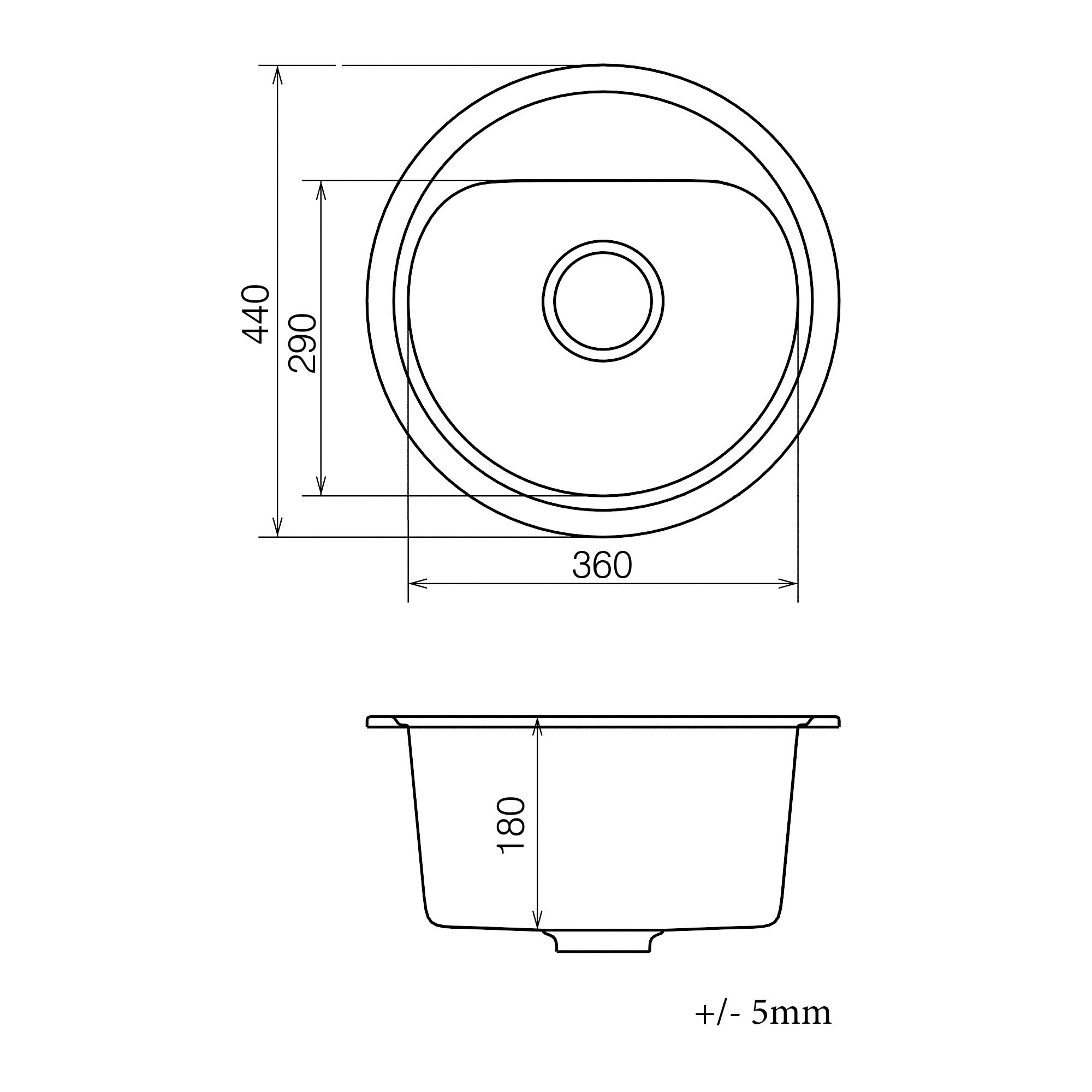 Мийка кухонна Vankor Lira Lmr 01.44 Gray з сифоном Vankor (351671) - фото 3