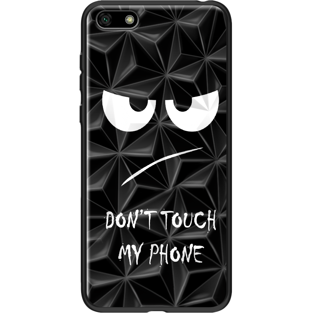 Чехол BoxFace Huawei Y5 2018 Don't Touch my Phone Черный силикон с призмой (33370-up535-37850)