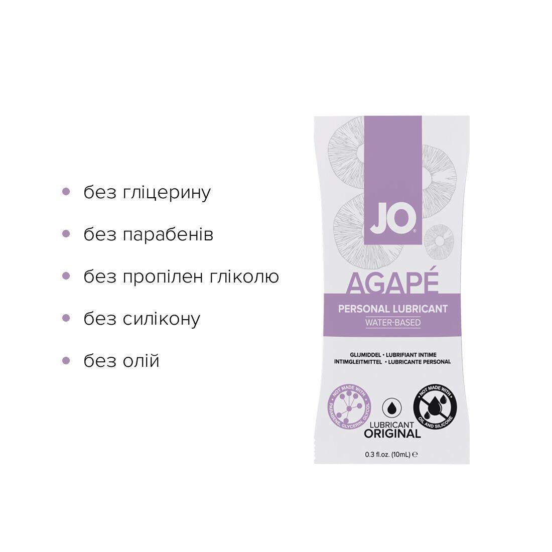 Набір лубрикантів на водній основі System JO AGAPE 10 мл (SO6766) - фото 3