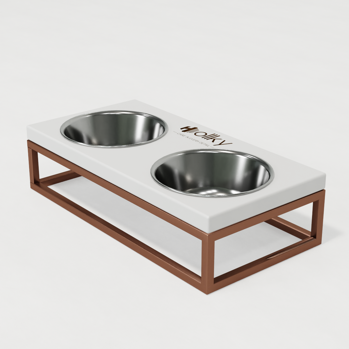 Миски на подставке для маленьких собак и котов Hollky Base S 2х0,45 л (BS-36187-GLWH) - фото 7 Миски на подставке для маленьких собак и котов Hollky Base S 2х0,45 л (BS-36187-GLWH) - фото 7