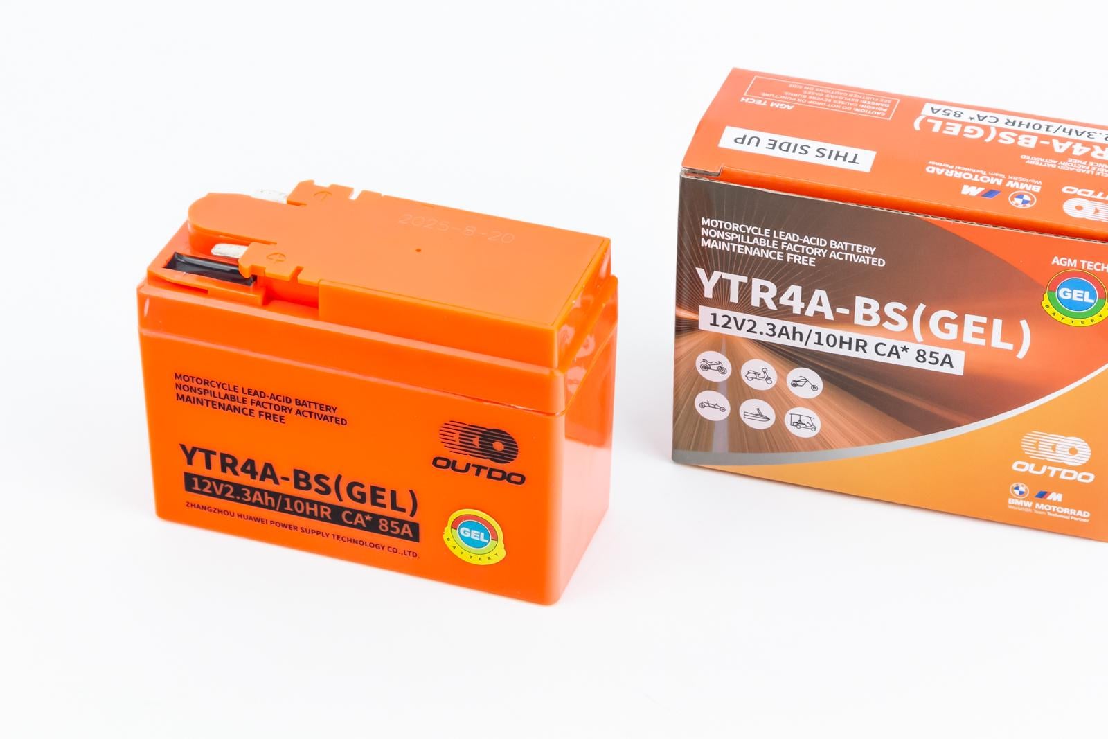 Аккумулятор 12V 2,3Ah YTR4A-BS GEL 115x49x85 мм таблетка-Honda (301789)