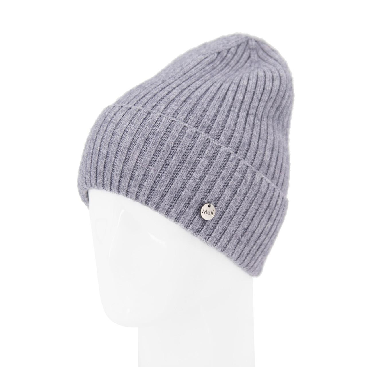 Шапка женская Malisa ДИКСИ с отворотом одинарная удлиненная one size Серый меланж (273733) Шапка женская Malisa ДИКСИ с отворотом одинарная удлиненная one size Серый меланж (273733)