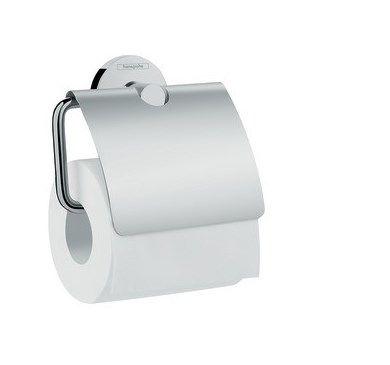 Тримач для туалетного паперу Hansgrohe Logis 41723000 з кришкою (29622)