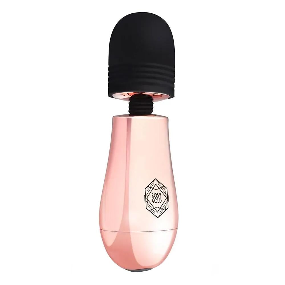 Вибромассажер Rosy Gold Nouveau Mini Massager 12 см Розовое золото с черным (30515)